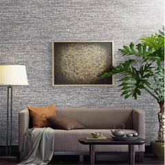 ELMAS Japanese Linen Solid Gray Wallpaper for Living Room - Al Masam Stationery LLC