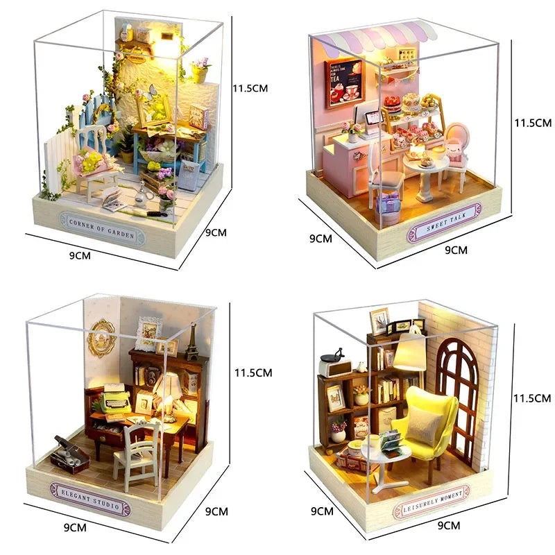 ELMAS Creative Mini Dollhouse 3D Puzzle Kit for Home Decor - Al Masam Stationery LLC