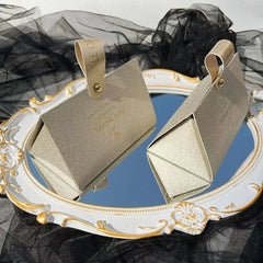 ELMAS Large Triangle Shape Paper Bag Box For Wedding Gifts - Al Masam Stationery LLC
