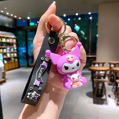 ELMAS Adorable Kuromi PVC Keychain - Kawaii Anime Accessory