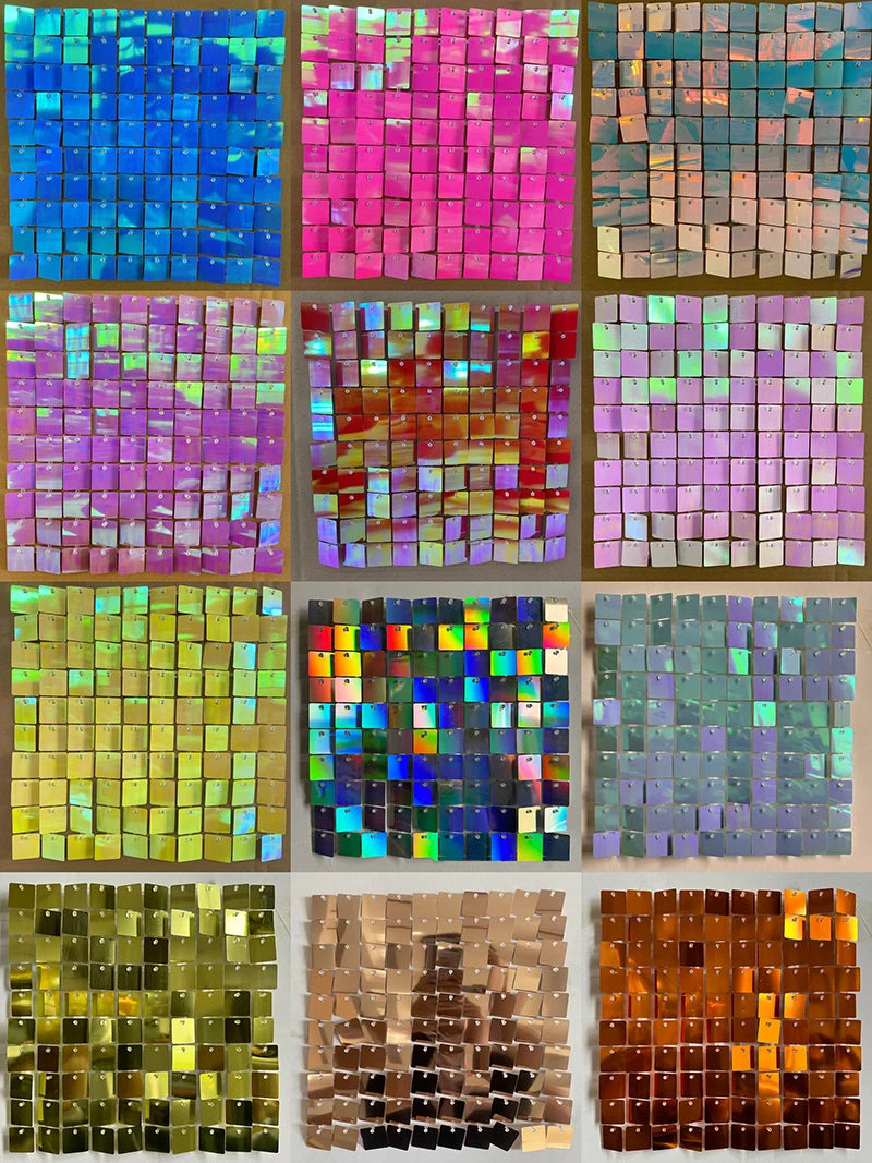 ELMAS Transparent 6/12/24Pcs Glitter Sequins Wall Panels - Al Masam Stationery LLC