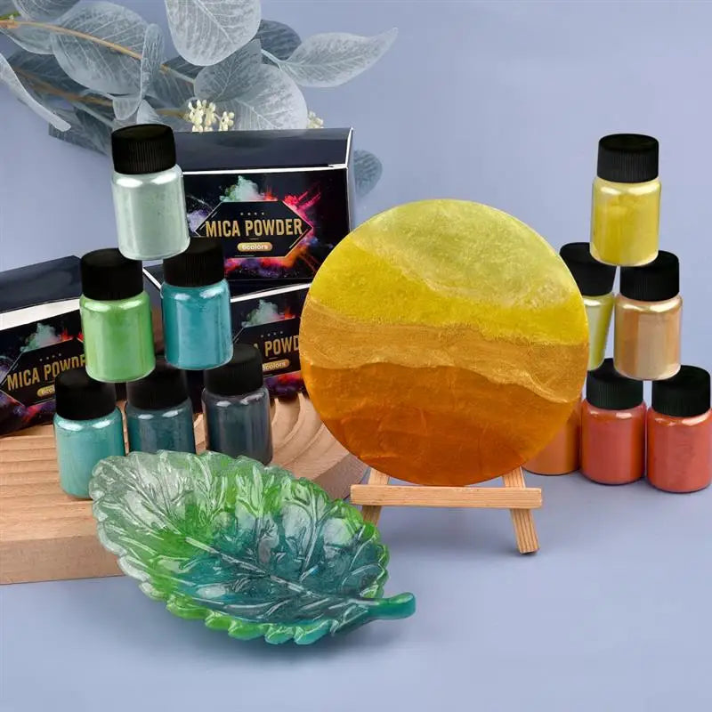 ELMAS 6 Color Pearl Powder Pigment for Epoxy Resin Crafts - Al Masam Stationery LLC