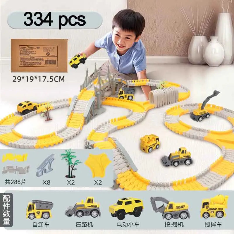 ELMAS 137-467pcs Children Electric Track Car Set Gift - Al Masam Stationery LLC
