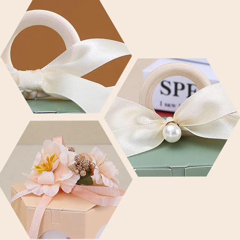 ELMAS Hexagon Flower Candy Gift Boxes for Kids Parties - Al Masam Stationery LLC