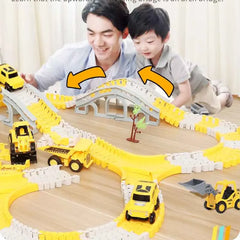 ELMAS 137-467pcs Children Electric Track Car Set Gift