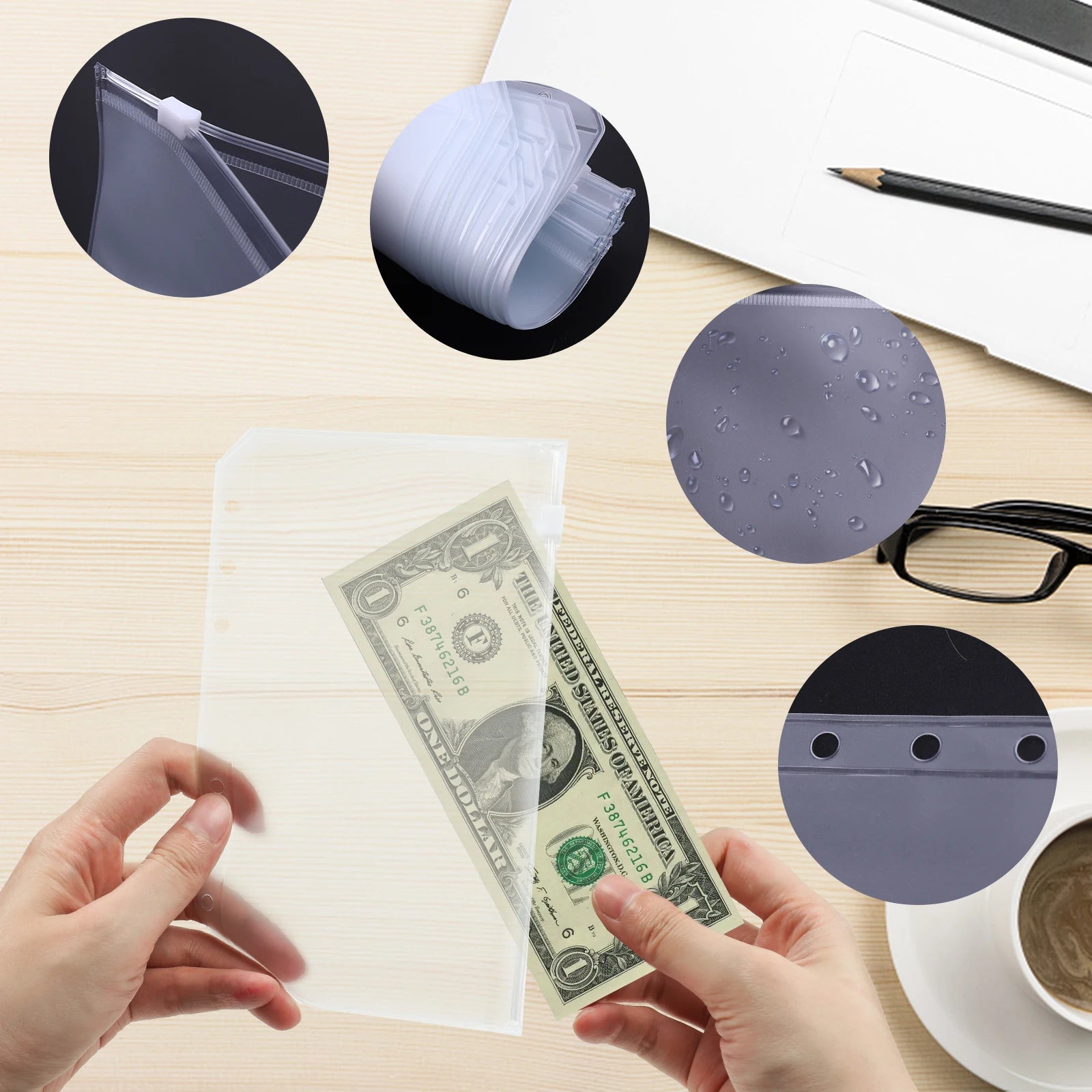 ELMAS 62pcs/set A6 Leather Ring Binder Notebook Organizer - Al Masam Stationery LLC