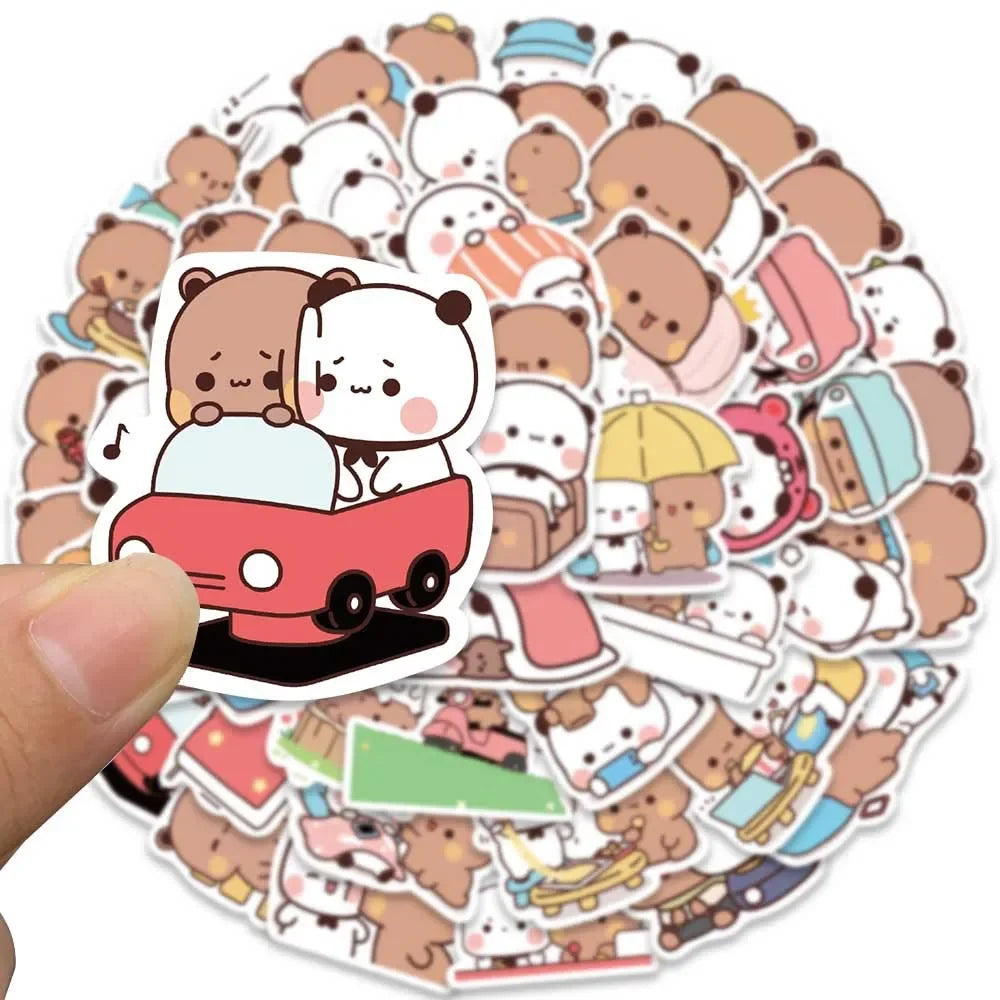 ELMAS 50pcs Bubu and Dudu Cute Bear DIY Stickers - Al Masam Stationery LLC