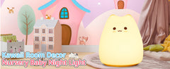 ELMAS Adorable Cat Night Light - 7-Color Touch Lamp