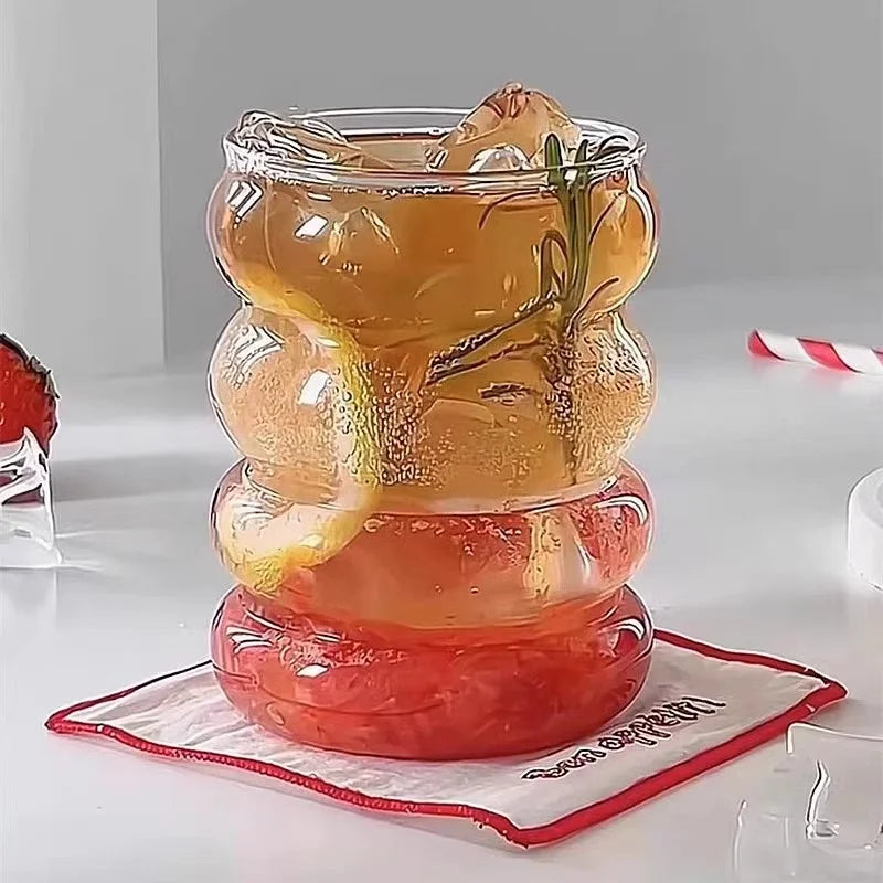 ELMAS Caterpillar-Shaped 350ML Heat-Resistant Glass Cup - Al Masam Stationery LLC