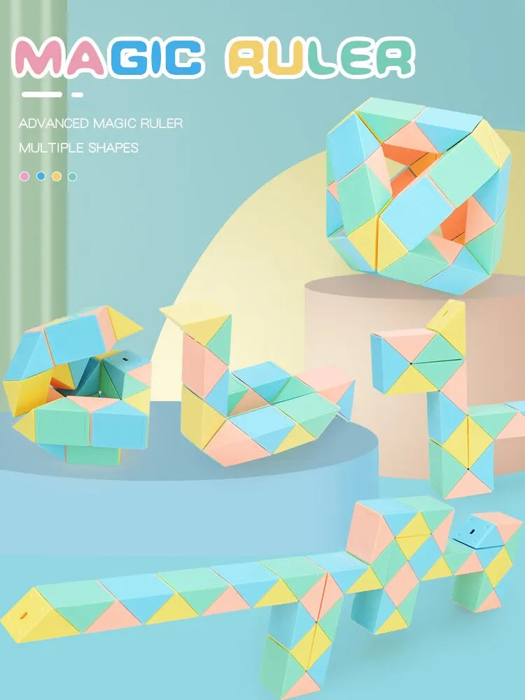 ELMAS Magic Snake Cube Blocks 3D Puzzle STEM Toy - Al Masam Stationery LLC