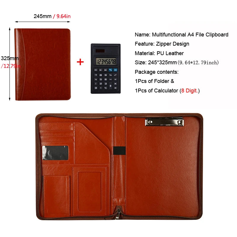 ELMAS Premium PU A4 Business Folder & Organizer - Al Masam Stationery LLC