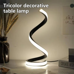 ELMAS Dimmable LED Spiral Table Lamp for Modern Bedrooms