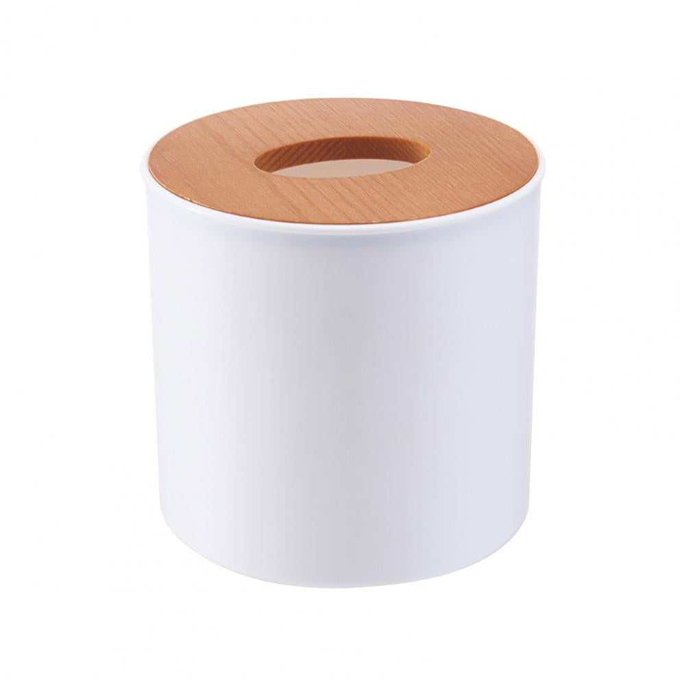 ELMAS Modern Tissue Box with Wooden Lid for Home & Car - Al Masam Stationery LLC