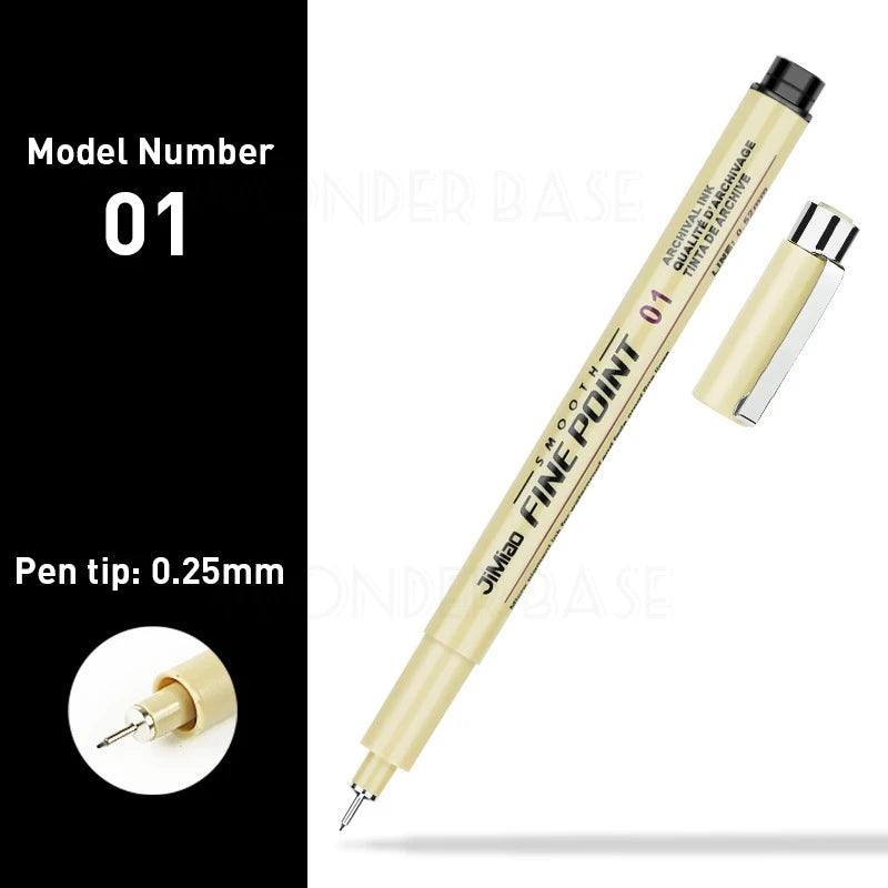 ELMAS 12 Nib Micron Ink Markers for Precision Art - Al Masam Stationery LLC
