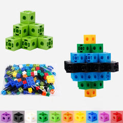 ELMAS 10 Colors Graphics Math Link Cubes Snap Blocks