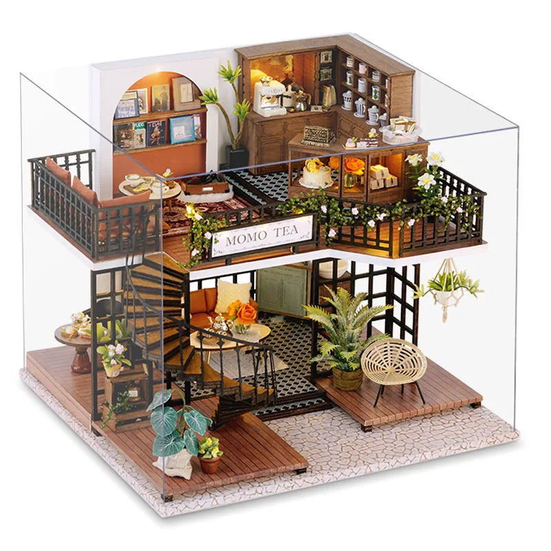 ELMAS Creative 3D Wooden Dollhouse Puzzle Kit - Al Masam Stationery LLC