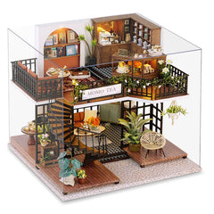 ELMAS Creative Wooden Mini Dollhouse DIY Kit