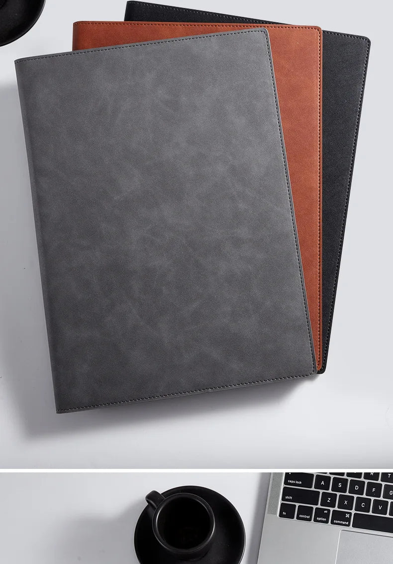 ELMAS A4 Executive Leather Padfolio Organizer Folder - Al Masam Stationery LLC