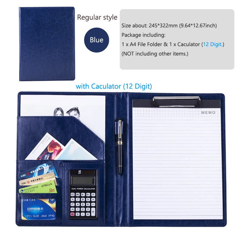 ELMAS Professional PU Leather Portfolio Organizer - Al Masam Stationery LLC