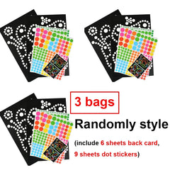 ELMAS 4 Sets Child Sticker Dot Mosaic Puzzle Games