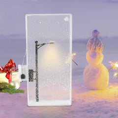 DIY Snow Night Lights Street Lamp For Christmas Crafts Childrens Education Toy Learning Toy Toy Diy White rod