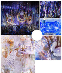 ELMAS Gold Sequins Party Glitter Curtain Backdrop 50/100 Pcs - Al Masam Stationery LLC