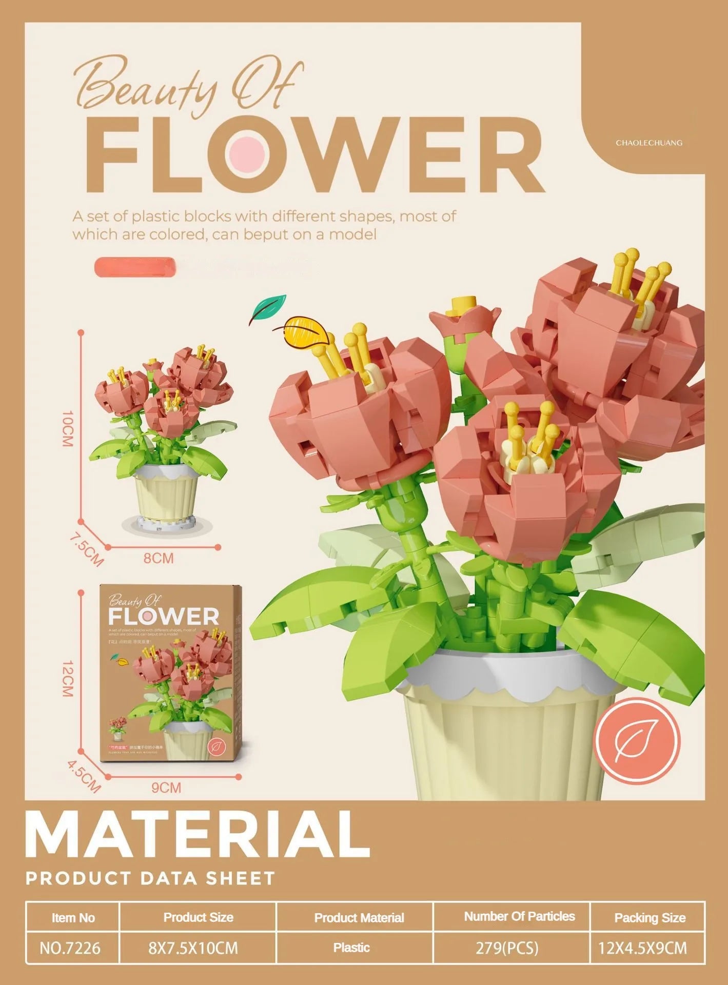 ELMAS DIY Flower Building Blocks - Creative Potted Decor - Al Masam Stationery LLC