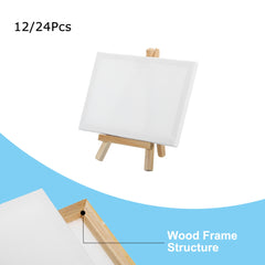 ELMAS Mini Canvas & Easel Art Set for Kids & DIY Projects