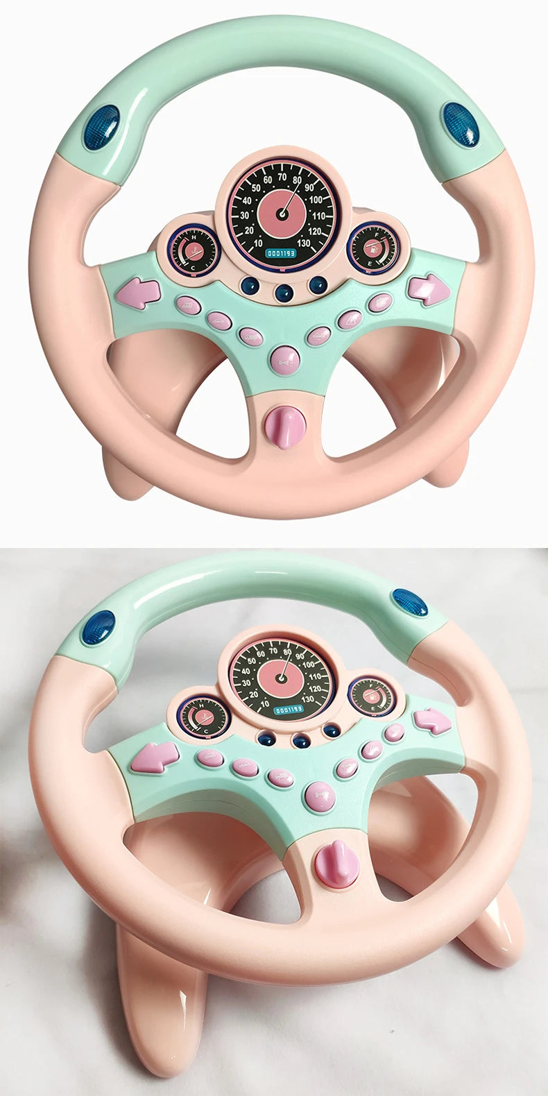 ELMAS Infant Shining Electric Steering Wheel Toy for Kids - Al Masam Stationery LLC