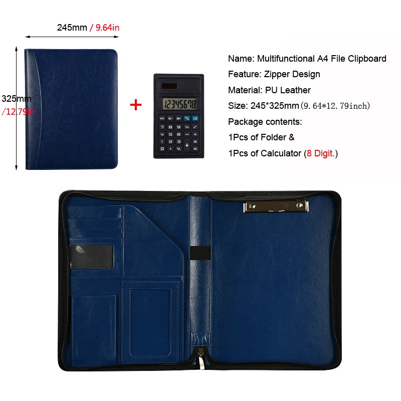 ELMAS Premium PU A4 Business Folder & Organizer - Al Masam Stationery LLC