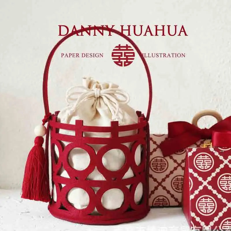 ELMAS Fashionable Hollow Wedding Gift Bag Handheld Storage - Al Masam Stationery LLC