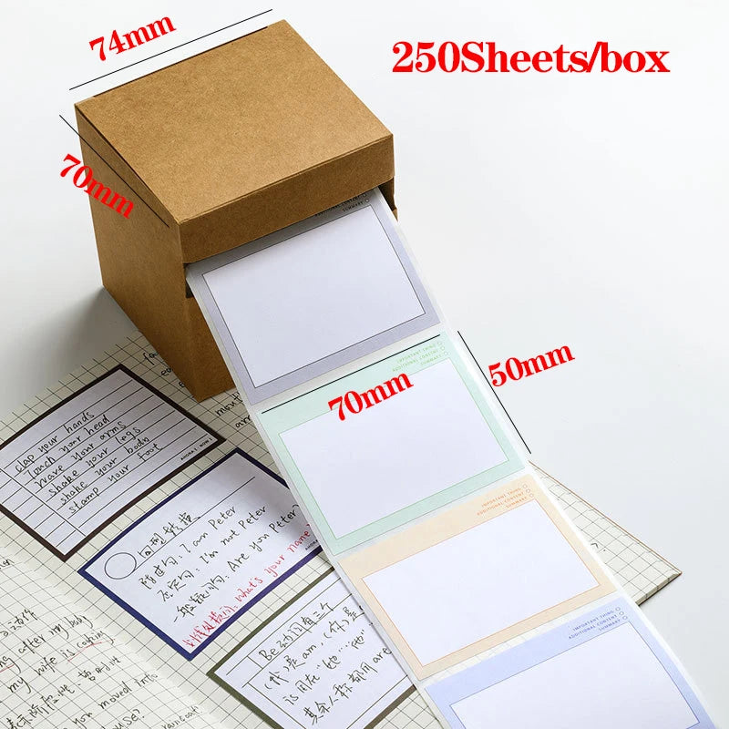 ELMAS 250Sheets Pull-out Sticky Notes Notepad Memo Pad - Al Masam Stationery LLC