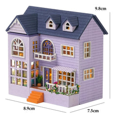 ELMAS Creative DIY Wooden Dollhouse for Kids’ Fun