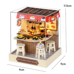 ELMAS Enchanting DIY Mini Dollhouse with LED Lights