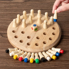 ELMAS Wooden Memory Match Stick Chess Game for Kids