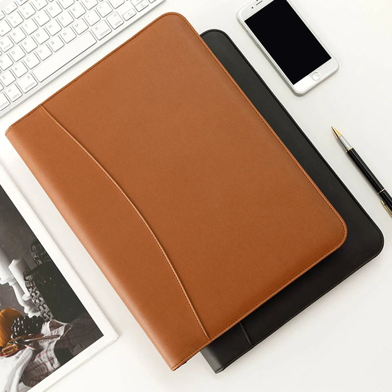 ELMAS Executive Leather A4 Portfolio Organizer Folder - Al Masam Stationery LLC