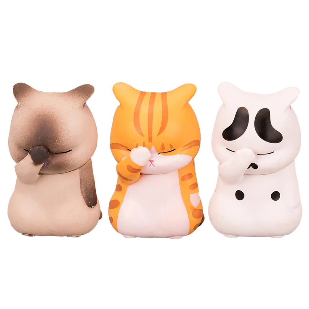 ELMAS Kawaii Cute Cat Doll Ornament Mini Model Figure - Al Masam Stationery LLC