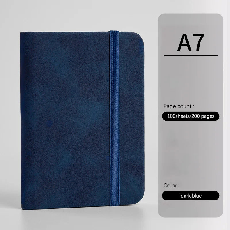 ELMAS Mini Book A7 Portable Leather Waterproof Notebook - Al Masam Stationery LLC