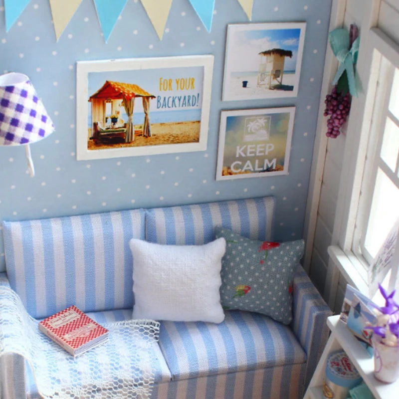 ELMAS Creative Kitten Mini Wooden Dollhouse Building Kit - Al Masam Stationery LLC