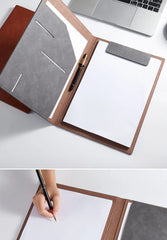 ELMAS A4 Executive Leather Padfolio Organizer Folder