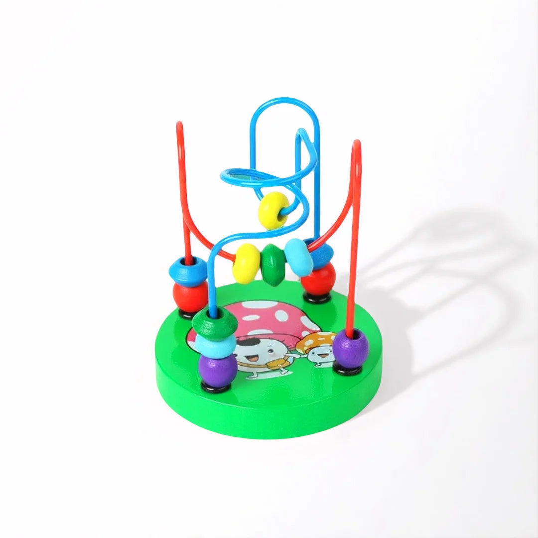 ELMAS Montessori Baby Toys Wooden Roller Coaster Bead Maze - Al Masam Stationery LLC