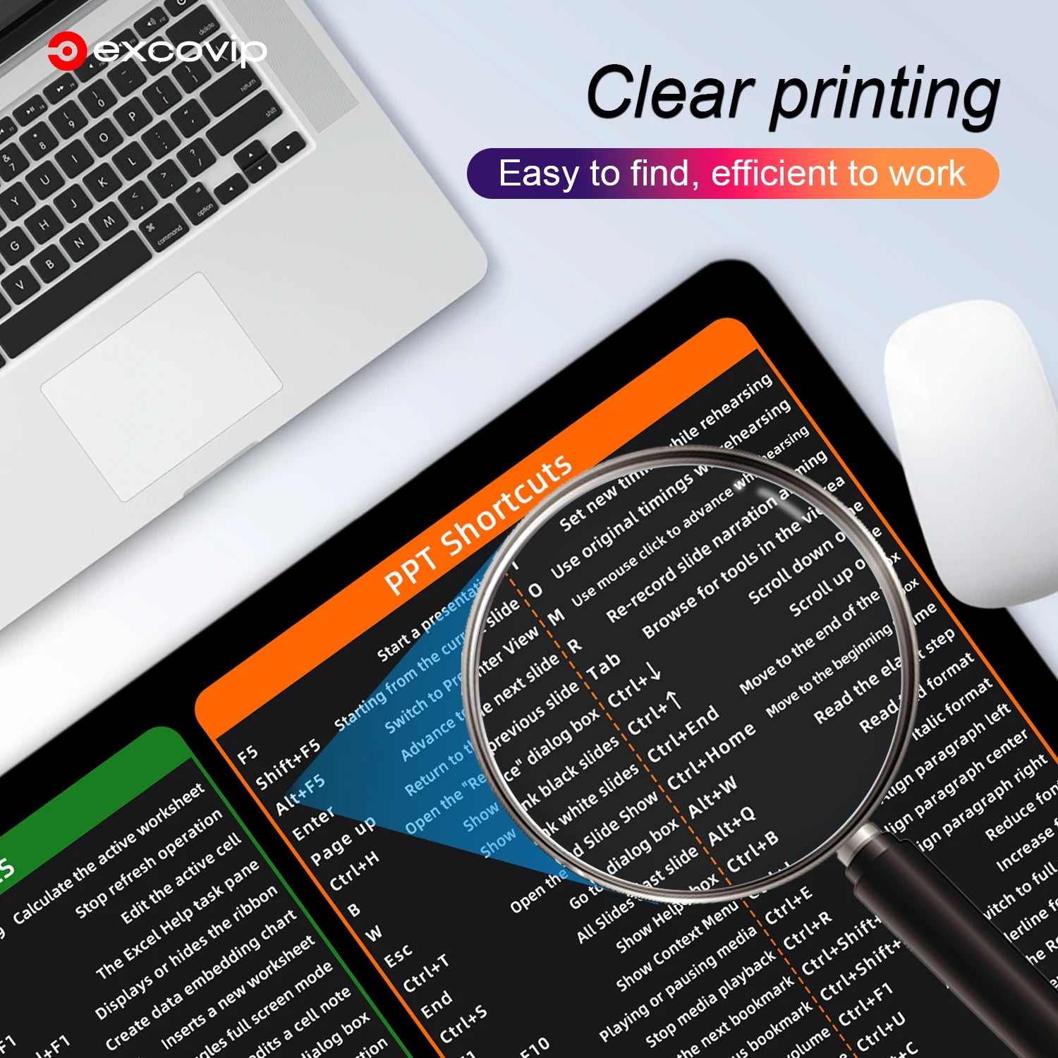 ELMAS Ultimate Office & Gaming Mouse Pad with Shortcuts - Al Masam Stationery LLC