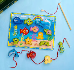 ELMAS Wooden Montessori 4-in-1 Fishing Game Toy Set - Al Masam Stationery LLC