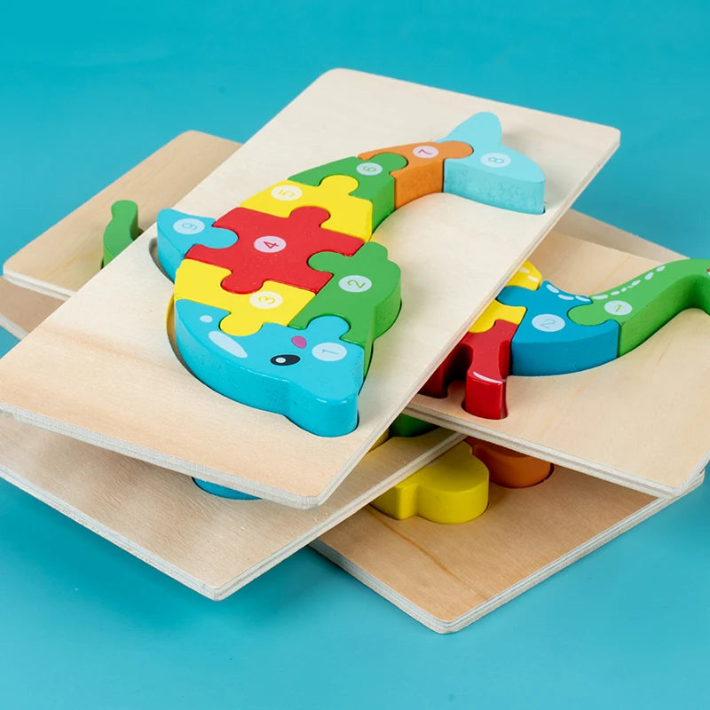ELMAS Montessori Wooden Toddler Puzzles for Kids - Al Masam Stationery LLC