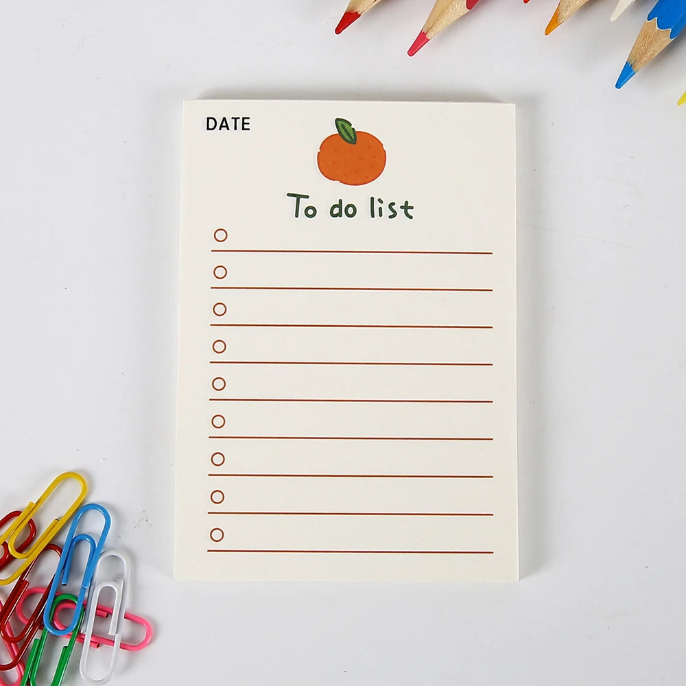 ELMAS Simple Memo Pad Tearable Kawaii Fruit Notes - Al Masam Stationery LLC