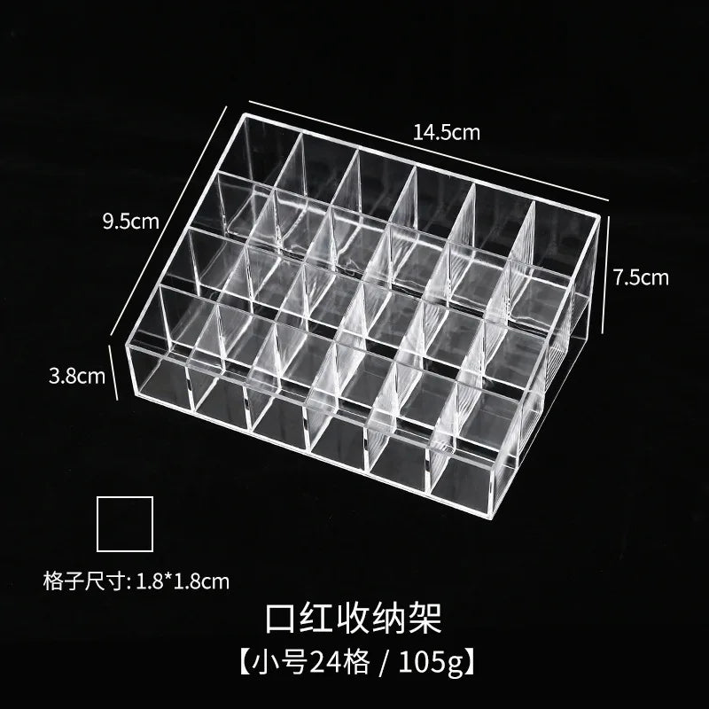 ELMAS Clear 24 Slots Makeup Display Stand Organizer - Al Masam Stationery LLC