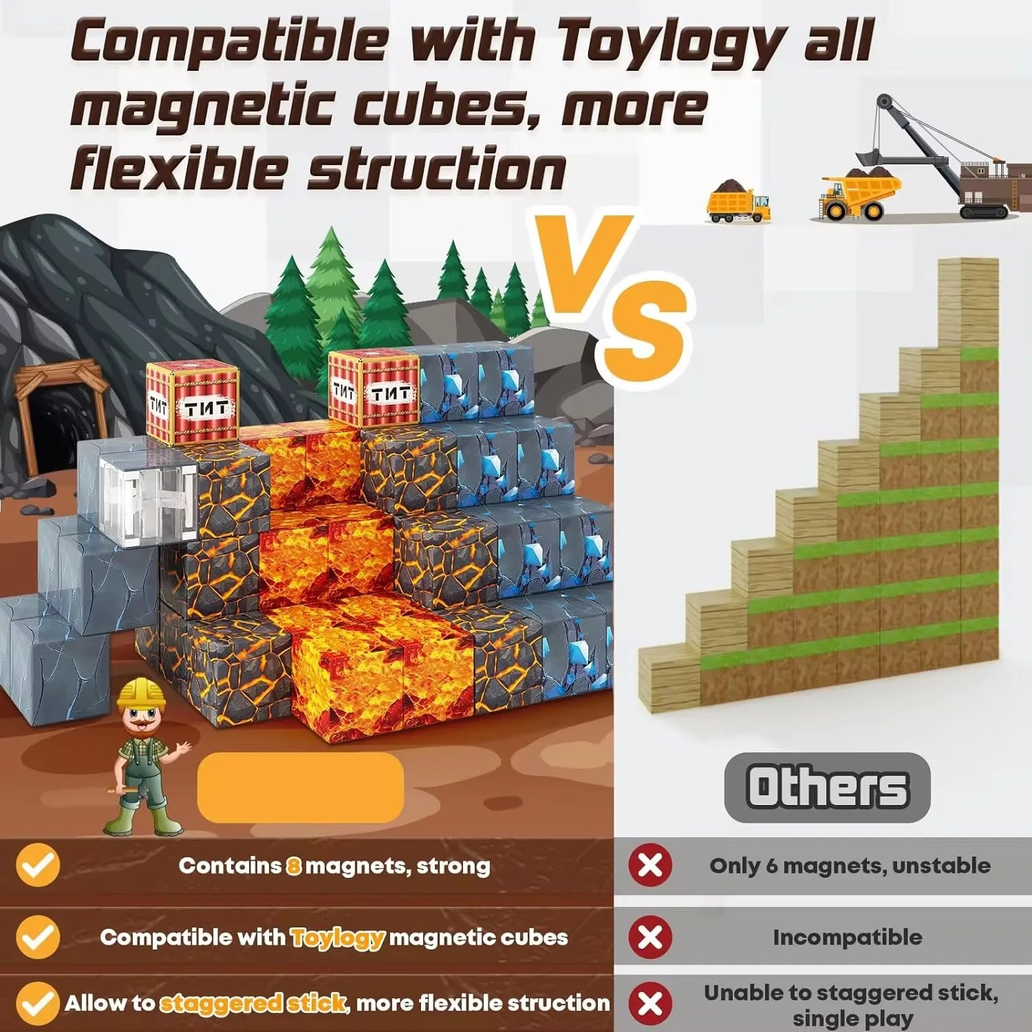 ELMAS 100pcs Magnetic Block Set for Creative Play - Al Masam Stationery LLC