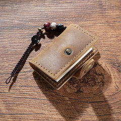 ELMAS Retro Cowhide Mini Notebook Pendant for Gifts