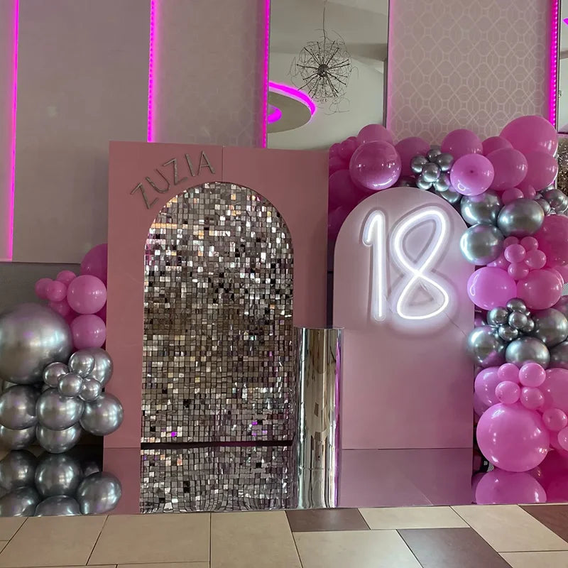 ELMAS 12/18Pcs Shimmer Sequin Wall Backdrop Decor - Al Masam Stationery LLC
