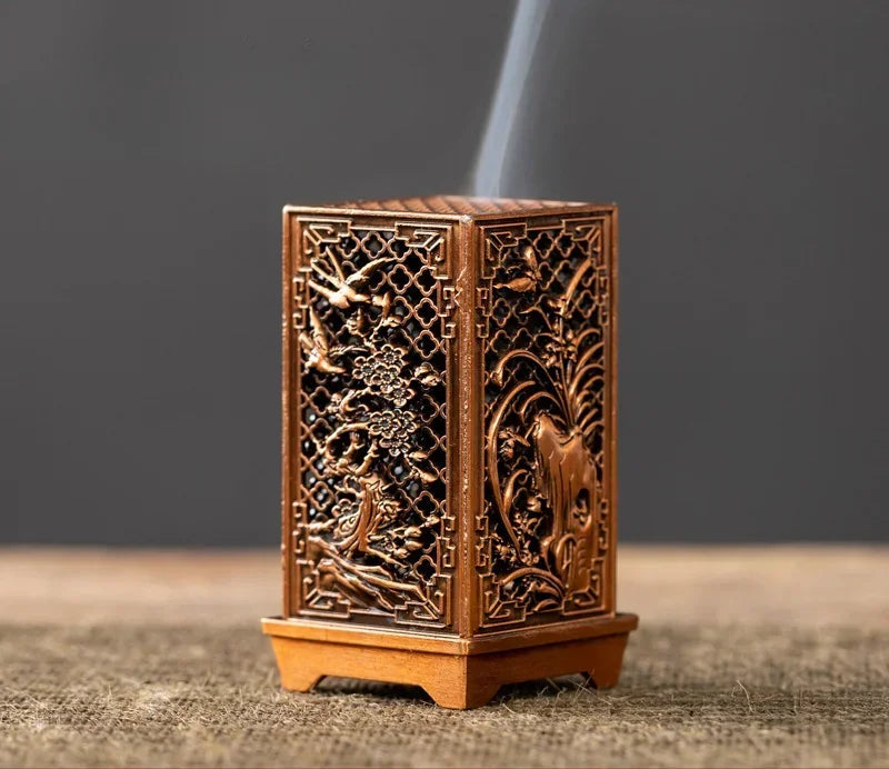 ELMAS Elegant Square Incense Burner for Home Aromatherapy - Al Masam Stationery LLC